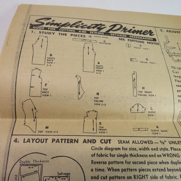 simplicity 4312 sewing pattern pajamas or Loose fit clothes(pants, shorts, top) - Picture 4 of 9